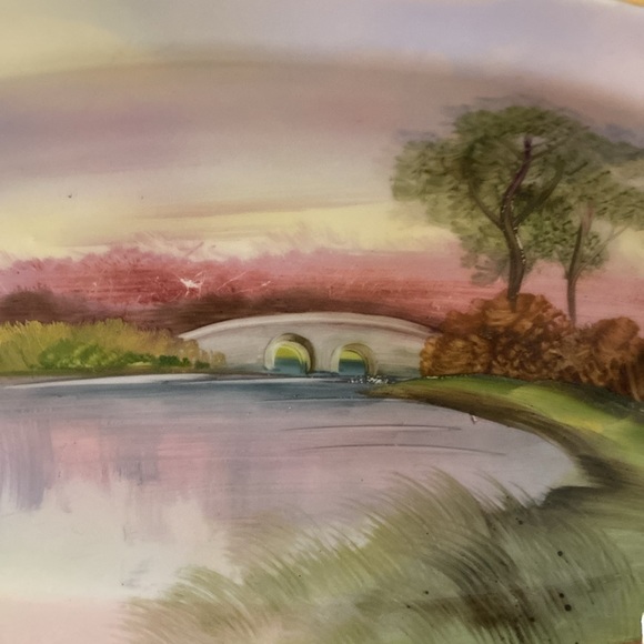 Vintage Handpainted Antique Plate - Picture 3 of 5